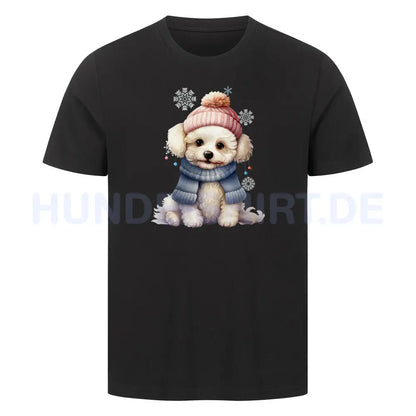 Premium T-Shirt "Bichon Frisé Frosty" Schwarz – hunde-shirt.de