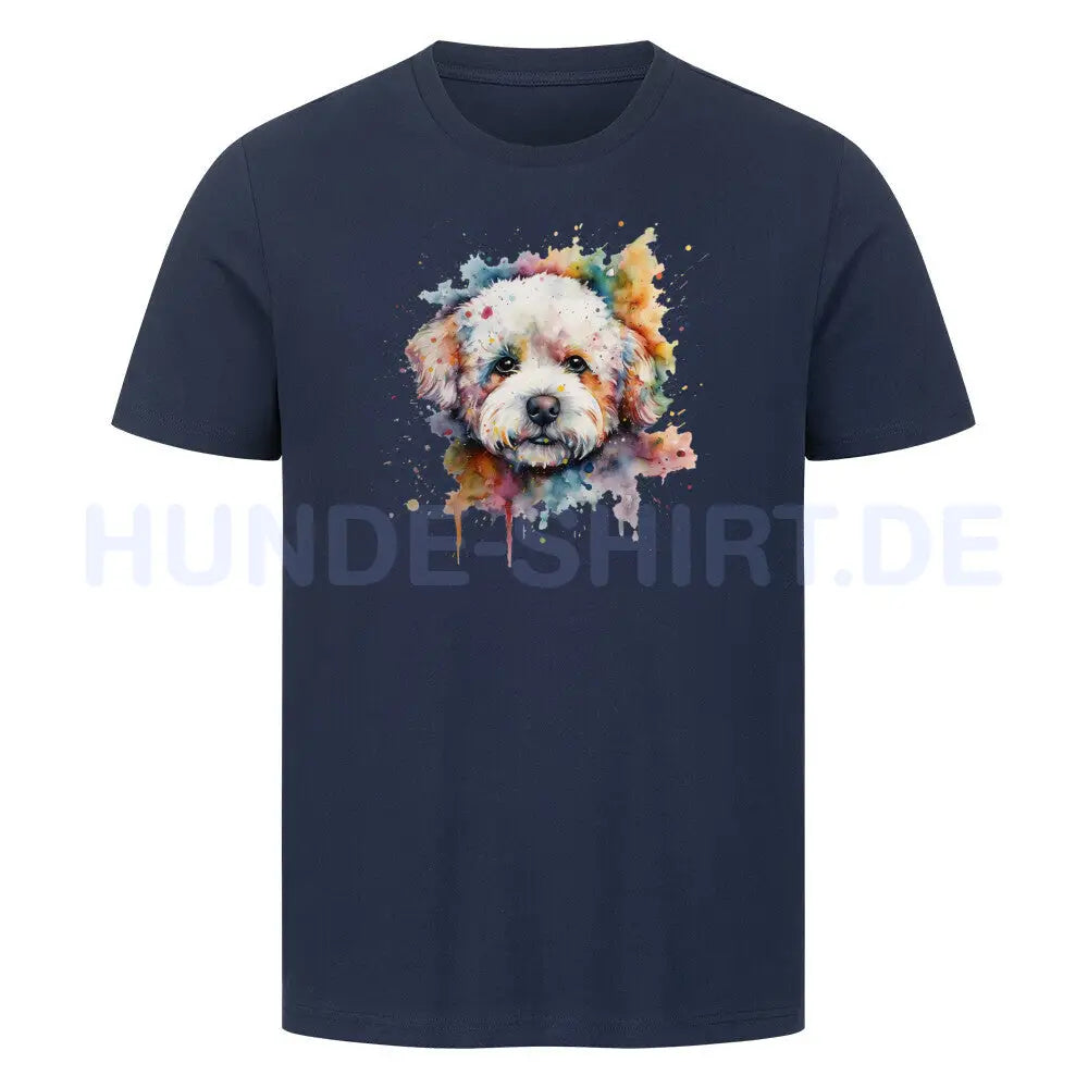 Premium T-Shirt "Bichon Frisé Fun" French Navy – hunde-shirt.de