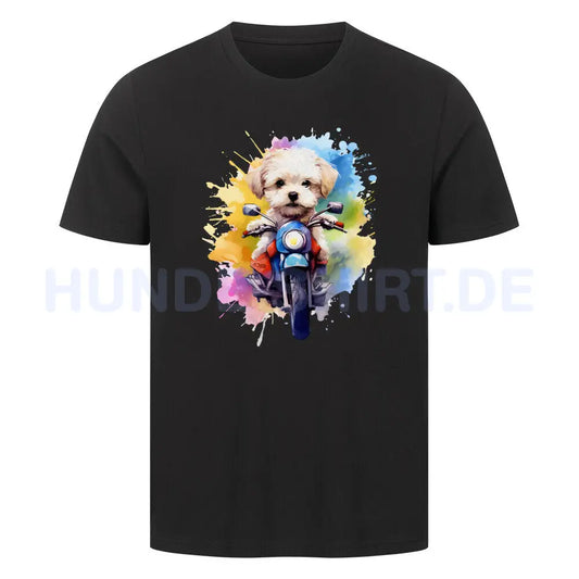 Premium T-Shirt "Bichon Frisé - Fun" Schwarz – hunde-shirt.de