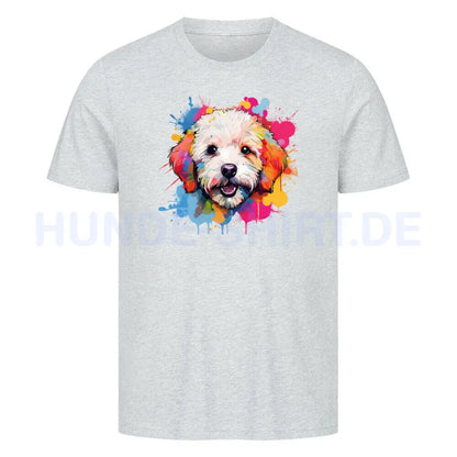 Premium T-Shirt "Bichon Frisé Paint" Heather Grey – hunde-shirt.de