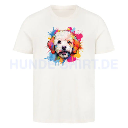 Premium T-Shirt "Bichon Frisé Paint" Natural Raw – hunde-shirt.de