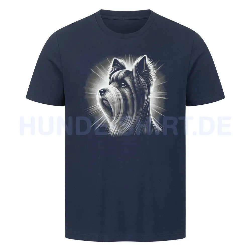 Premium T-Shirt "Biewer Terrier - Bright" French Navy – hunde-shirt.de