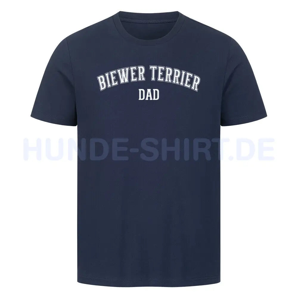 Premium T-Shirt "Biewer Terrier - DAD" French Navy – hunde-shirt.de