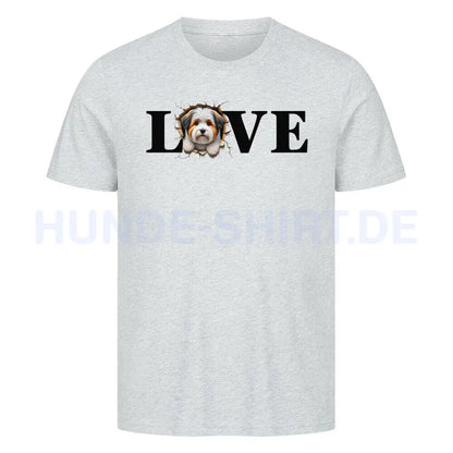 Premium T-Shirt "Biewer Terrier LOVE" Heather Grey – hunde-shirt.de