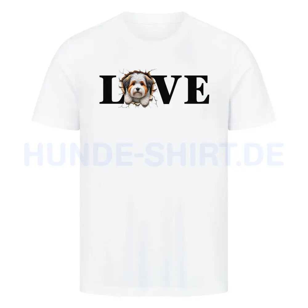 Premium T-Shirt "Biewer Terrier LOVE" Weiß – hunde-shirt.de