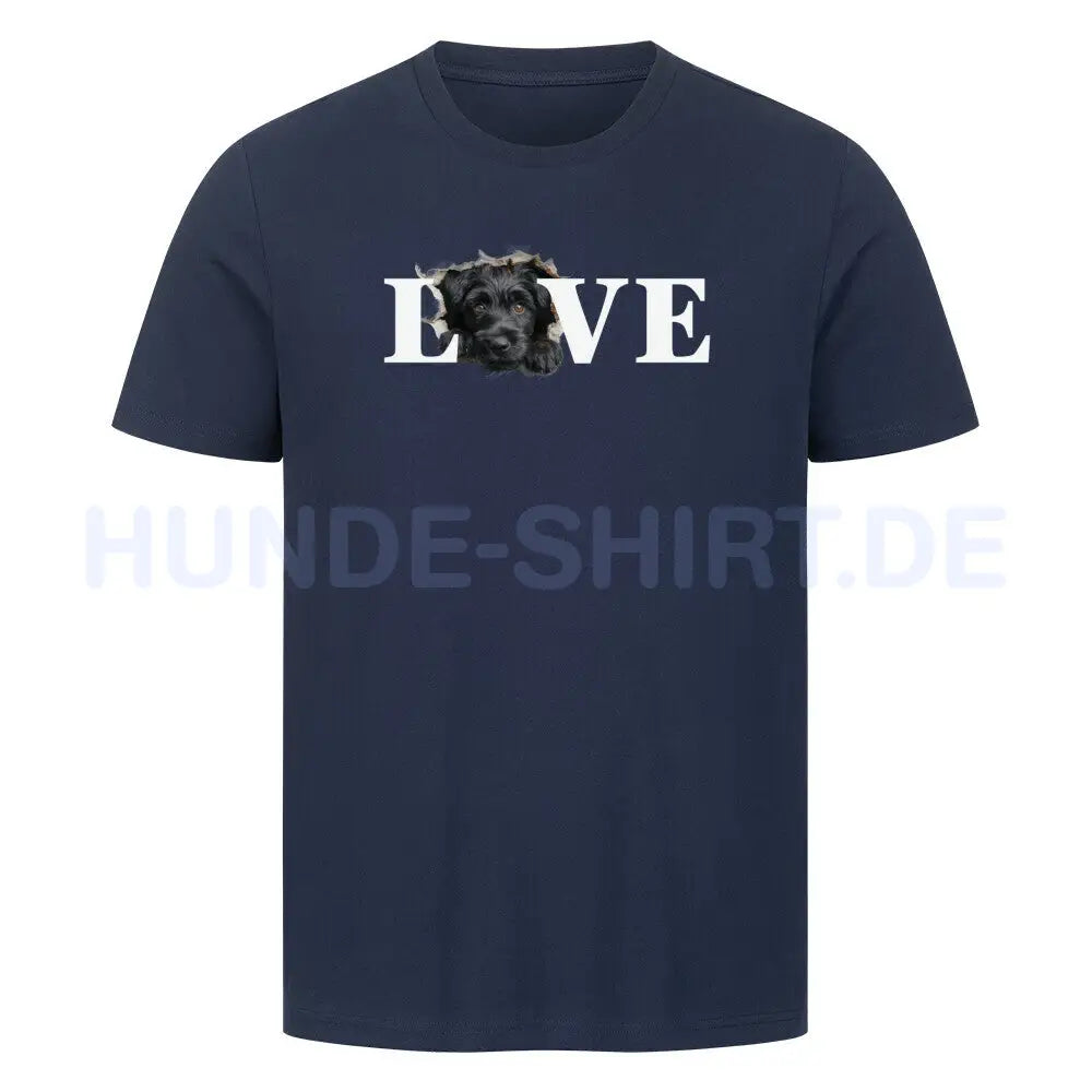 Premium T-Shirt "Black Russian Terrier - LOVE" French Navy – hunde-shirt.de