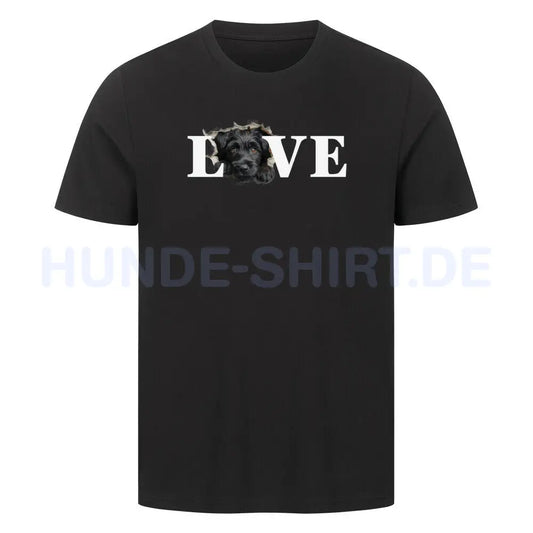 Premium T-Shirt "Black Russian Terrier - LOVE" Schwarz – hunde-shirt.de