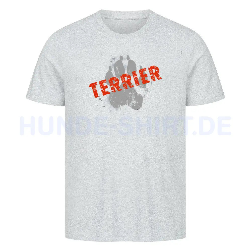 Premium T-Shirt "Black Russian Terrier - PAW" Heather Grey – hunde-shirt.de