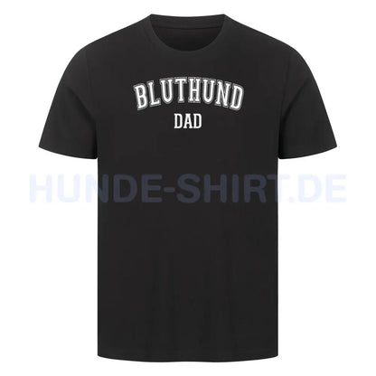 Premium T-Shirt "Bluthund - DAD" Schwarz – hunde-shirt.de