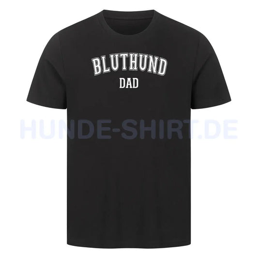 Premium T-Shirt "Bluthund - DAD" Schwarz – hunde-shirt.de