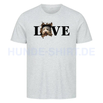 Premium T-Shirt "Bobtail LOVE" Heather Grey – hunde-shirt.de