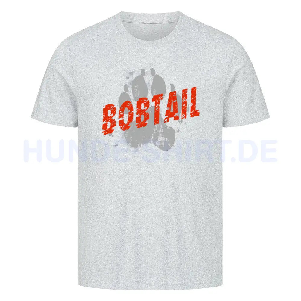 Premium T-Shirt "Bobtail - PAW" Heather Grey – hunde-shirt.de