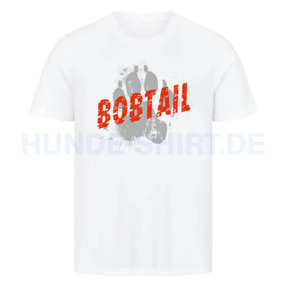 Premium T-Shirt "Bobtail - PAW" Weiß – hunde-shirt.de