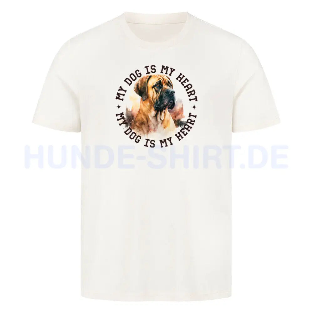 Premium T-Shirt "Boerboel HEART" Natural Raw – hunde-shirt.de