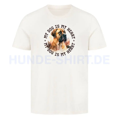 Premium T-Shirt "Boerboel HEART" Natural Raw – hunde-shirt.de