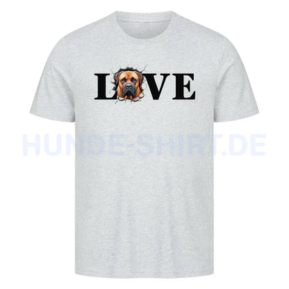 Premium T-Shirt "Boerboel LOVE" Heather Grey – hunde-shirt.de