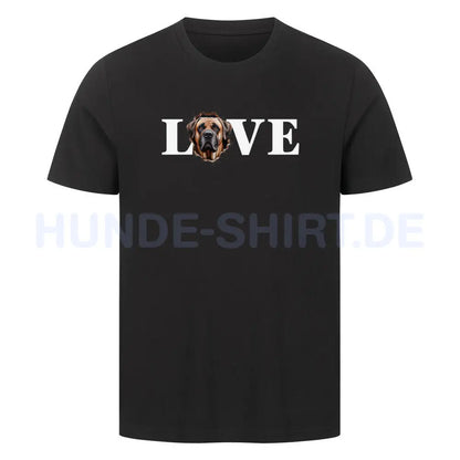 Premium T-Shirt "Boerboel - LOVE" Schwarz – hunde-shirt.de