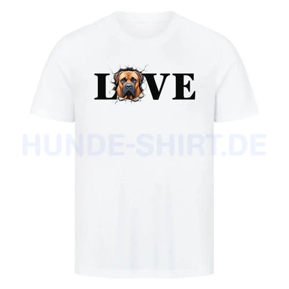 Premium T-Shirt "Boerboel LOVE" Weiß – hunde-shirt.de