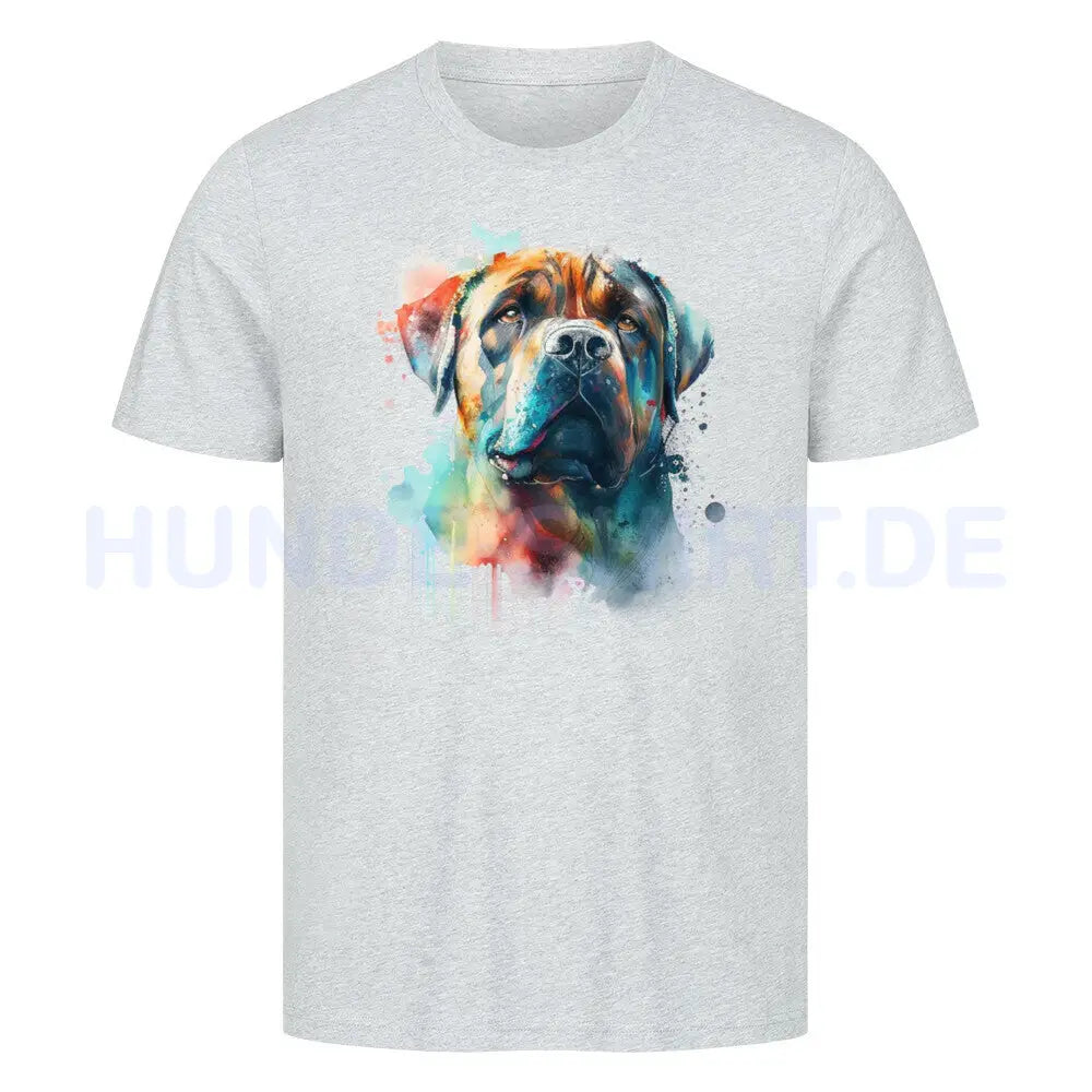 Premium T-Shirt "Boerboel Paint" Heather Grey – hunde-shirt.de