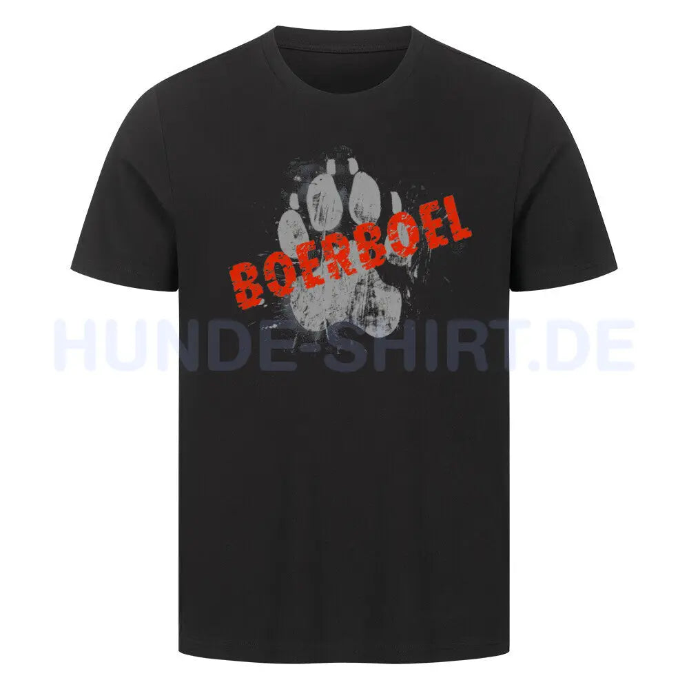 Premium T-Shirt "Boerboel - PAW" Schwarz – hunde-shirt.de