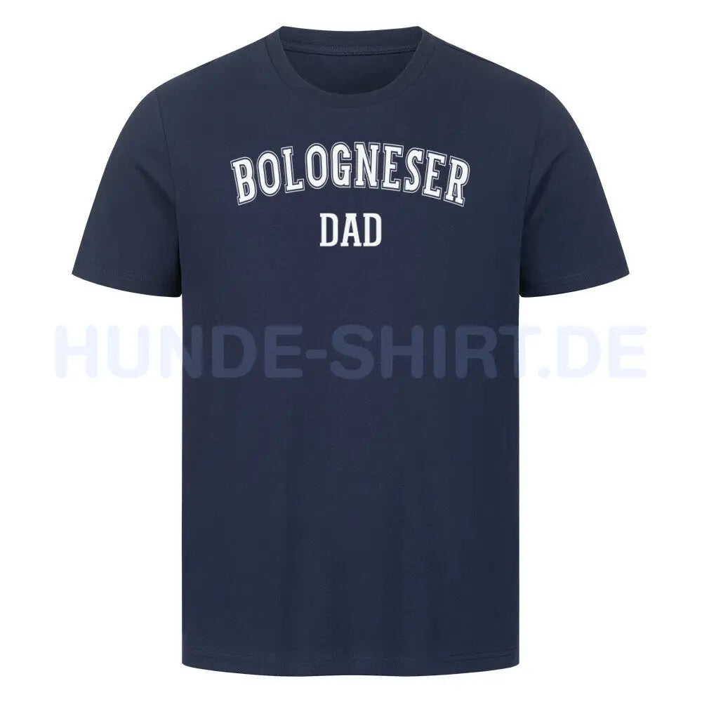 Premium T-Shirt "Bologneser - DAD" French Navy – hunde-shirt.de