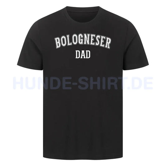 Premium T-Shirt "Bologneser - DAD" Schwarz – hunde-shirt.de