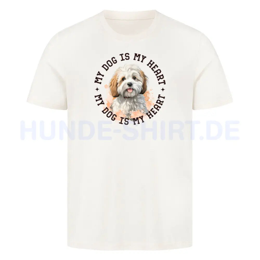 Premium T-Shirt "Bologneser HEART" Natural Raw – hunde-shirt.de