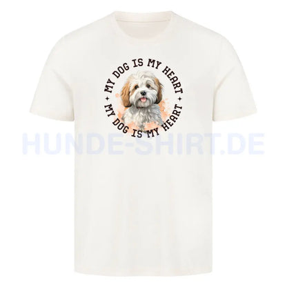 Premium T-Shirt "Bologneser HEART" Natural Raw – hunde-shirt.de