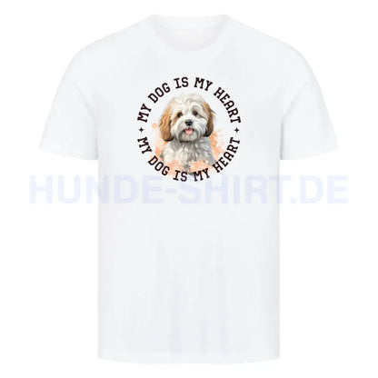 Premium T-Shirt "Bologneser HEART" Weiß – hunde-shirt.de