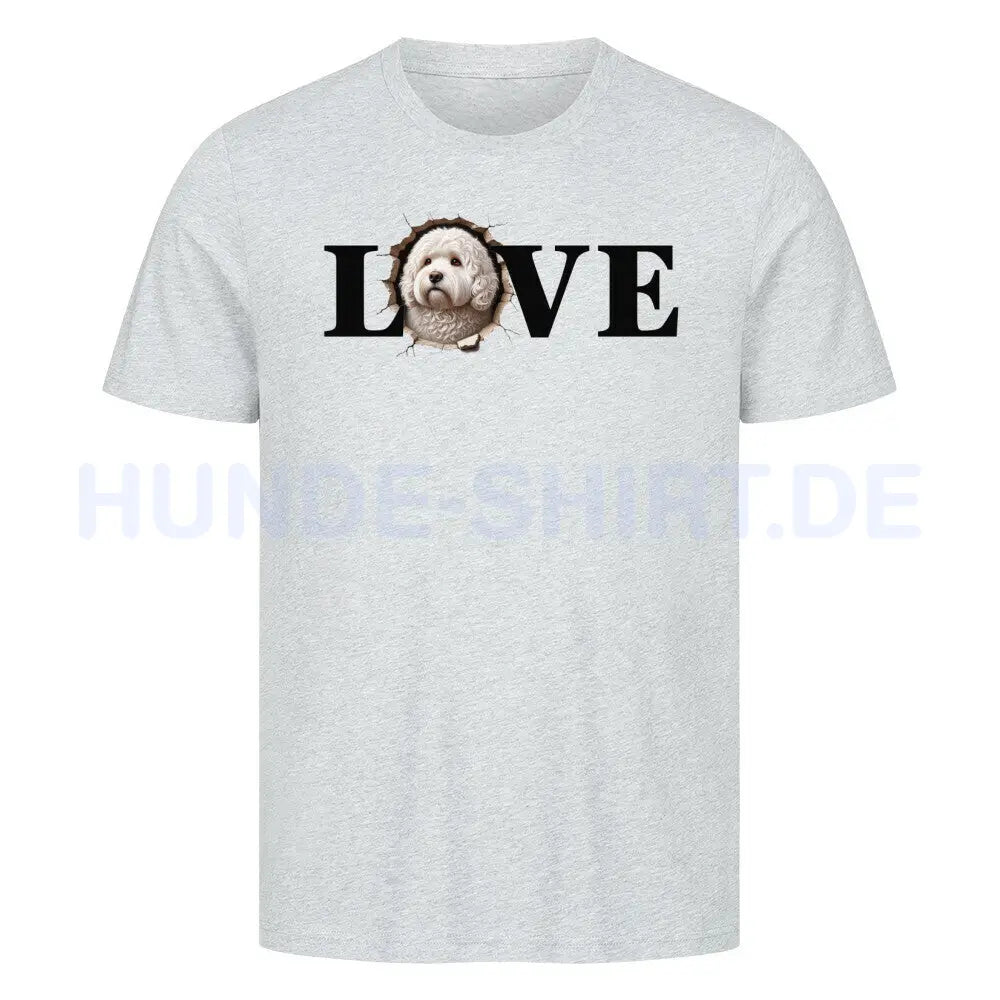 Premium T-Shirt "Bologneser LOVE" Heather Grey – hunde-shirt.de