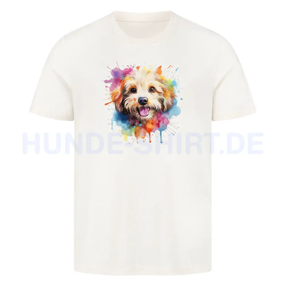 Premium T-Shirt "Bologneser Paint" Natural Raw – hunde-shirt.de