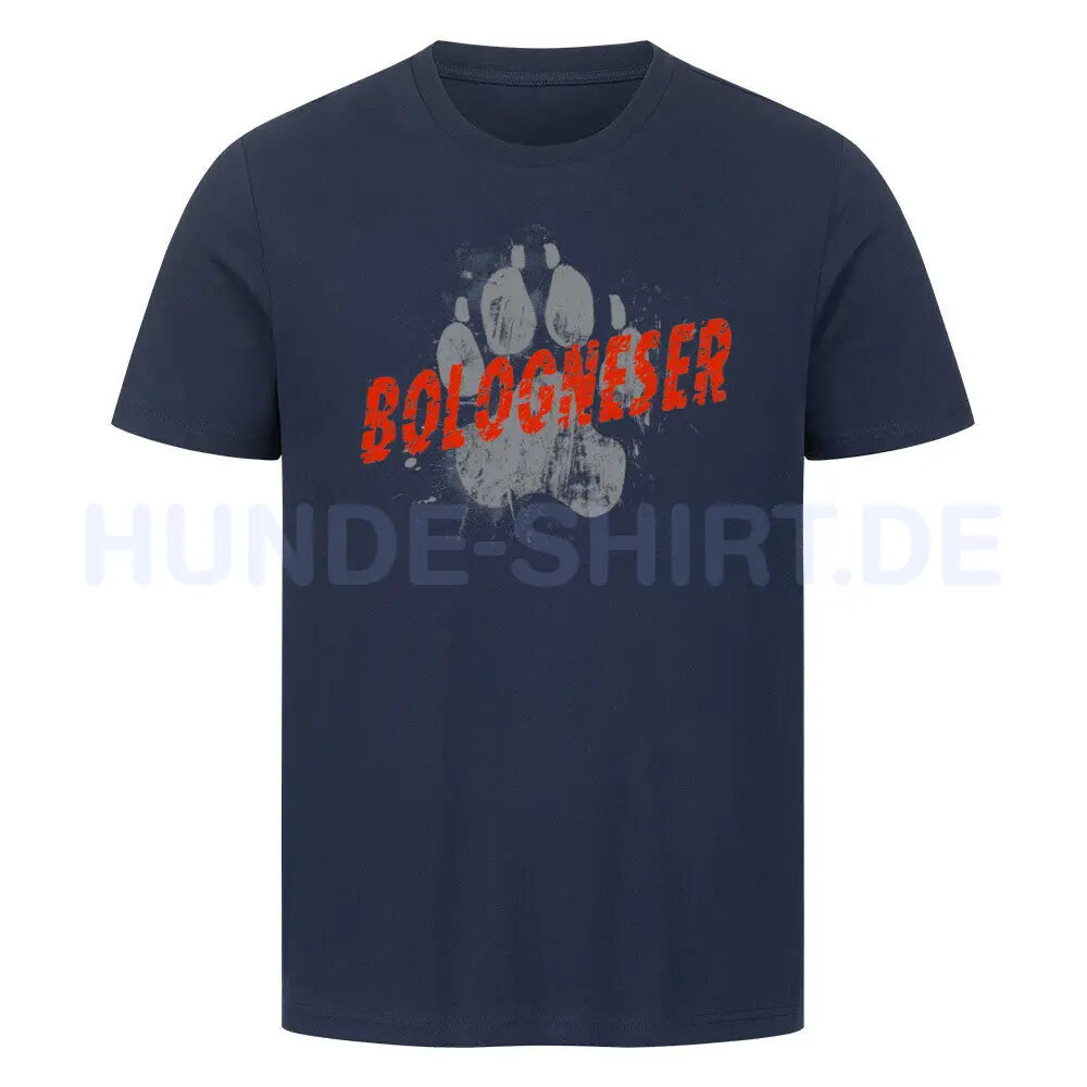 Premium T-Shirt "Bologneser - PAW" French Navy – hunde-shirt.de