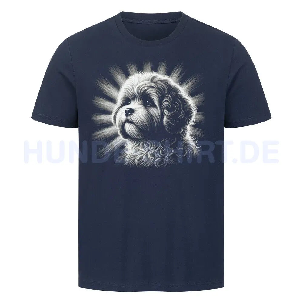 Premium T-Shirt "Bologneser - Shine" French Navy – hunde-shirt.de