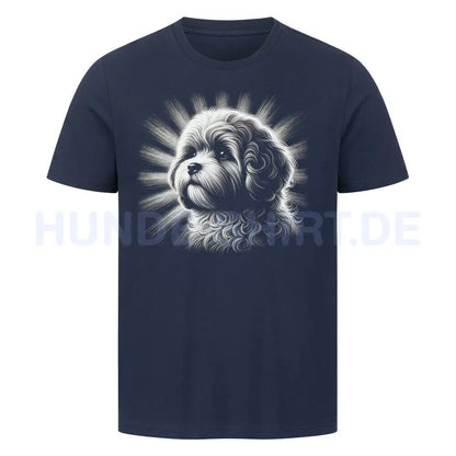 Premium T-Shirt "Bologneser - Shine" French Navy – hunde-shirt.de