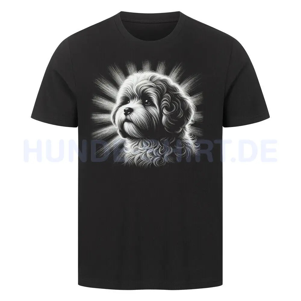 Premium T-Shirt "Bologneser - Shine" Schwarz – hunde-shirt.de