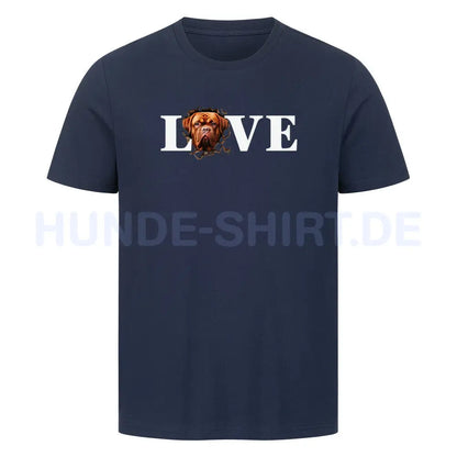 Premium T-Shirt "Bordeauxdogge - LOVE" French Navy – hunde-shirt.de