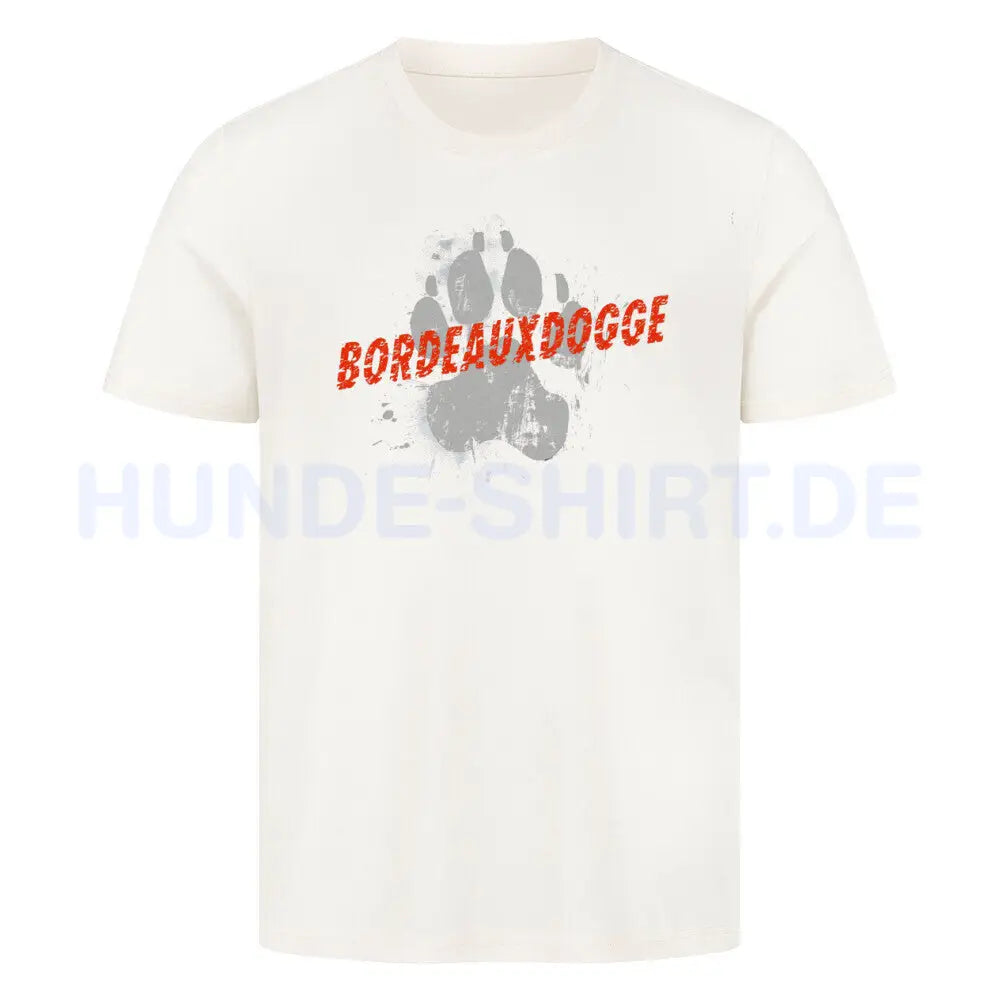 Premium T-Shirt "Bordeauxdogge - PAW" Natural Raw – hunde-shirt.de