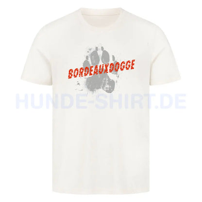 Premium T-Shirt "Bordeauxdogge - PAW" Natural Raw – hunde-shirt.de