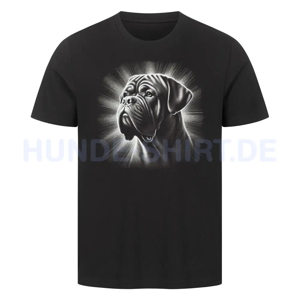 Premium T-Shirt "Bordeauxdogge - Shine" Schwarz – hunde-shirt.de