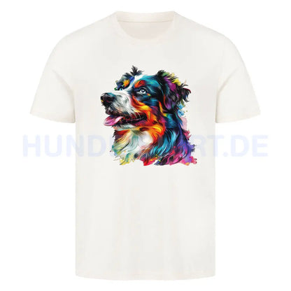 Premium T-Shirt "Border Collie Paint" Natural Raw – hunde-shirt.de