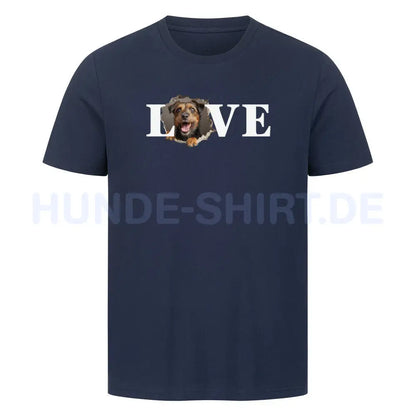 Premium T-Shirt "Border Terrier - LOVE" French Navy – hunde-shirt.de