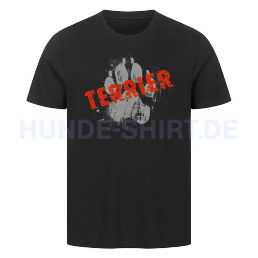 Premium T-Shirt "Border Terrier - PAW" Schwarz – hunde-shirt.de