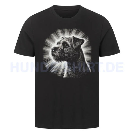 Premium T-Shirt "Border Terrier - Shine" Schwarz – hunde-shirt.de