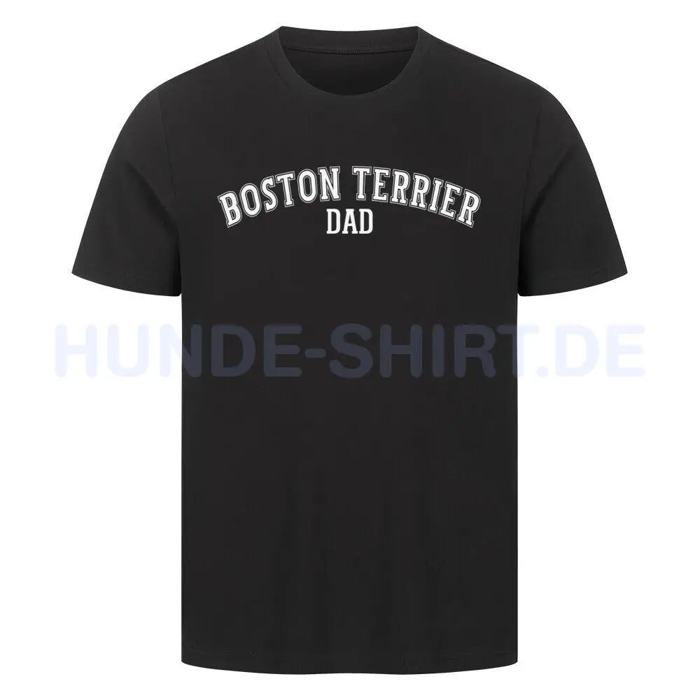 Premium T-Shirt "Boston - DAD" Schwarz – hunde-shirt.de