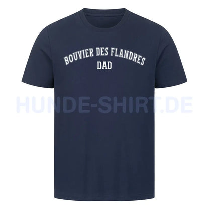 Premium T-Shirt "Bouvier - DAD" French Navy – hunde-shirt.de