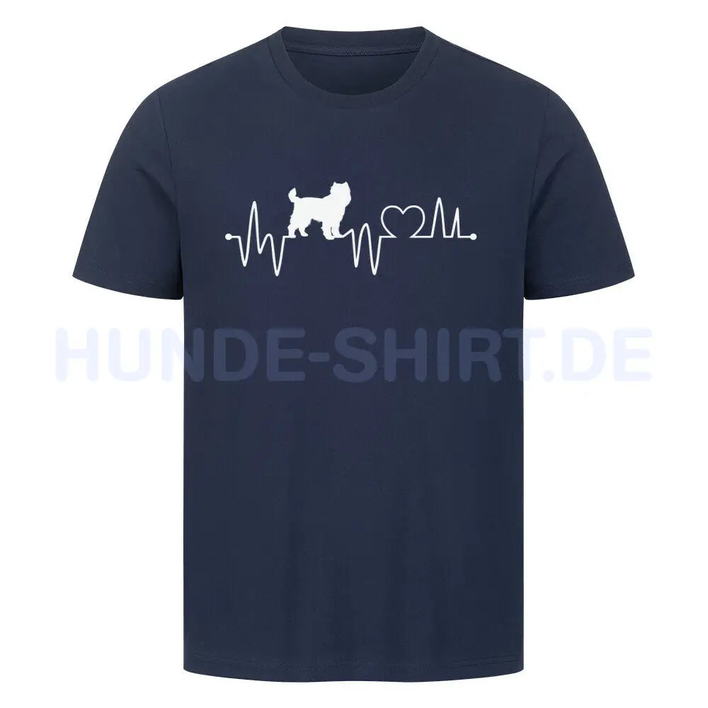 Premium T-Shirt "Bouvier - Heartbeat" French Navy – hunde-shirt.de