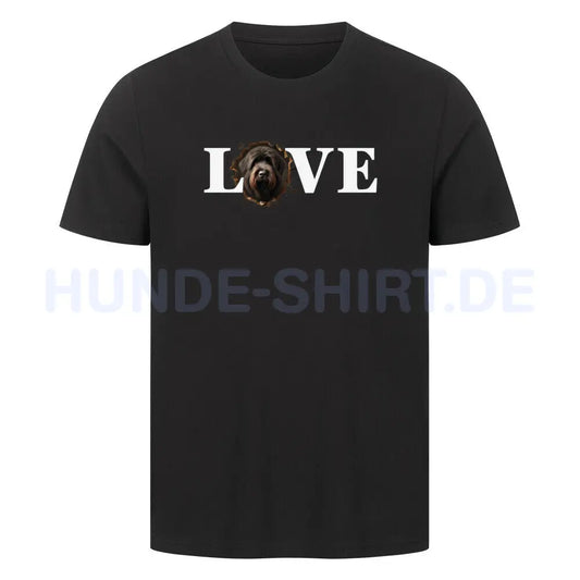 Premium T-Shirt "Bouvier - LOVE" Schwarz – hunde-shirt.de