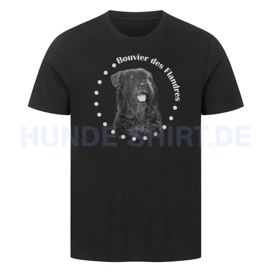 Premium T-Shirt "Bouvier Rounded" Schwarz – hunde-shirt.de