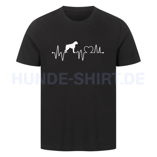 Premium T-Shirt "Boxer - Heartbeat" Schwarz – hunde-shirt.de