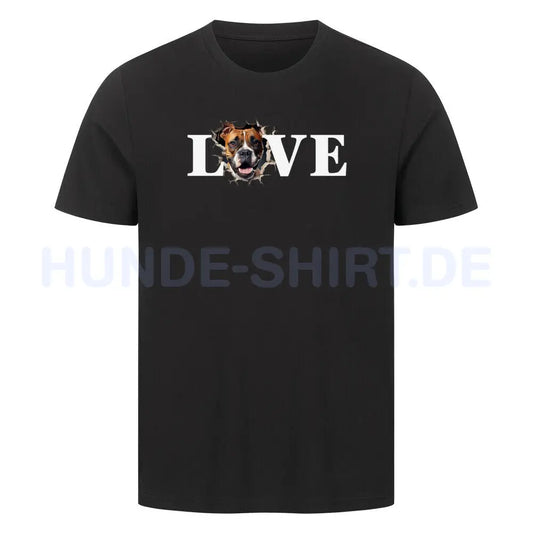 Premium T-Shirt "Boxer - LOVE" Schwarz – hunde-shirt.de